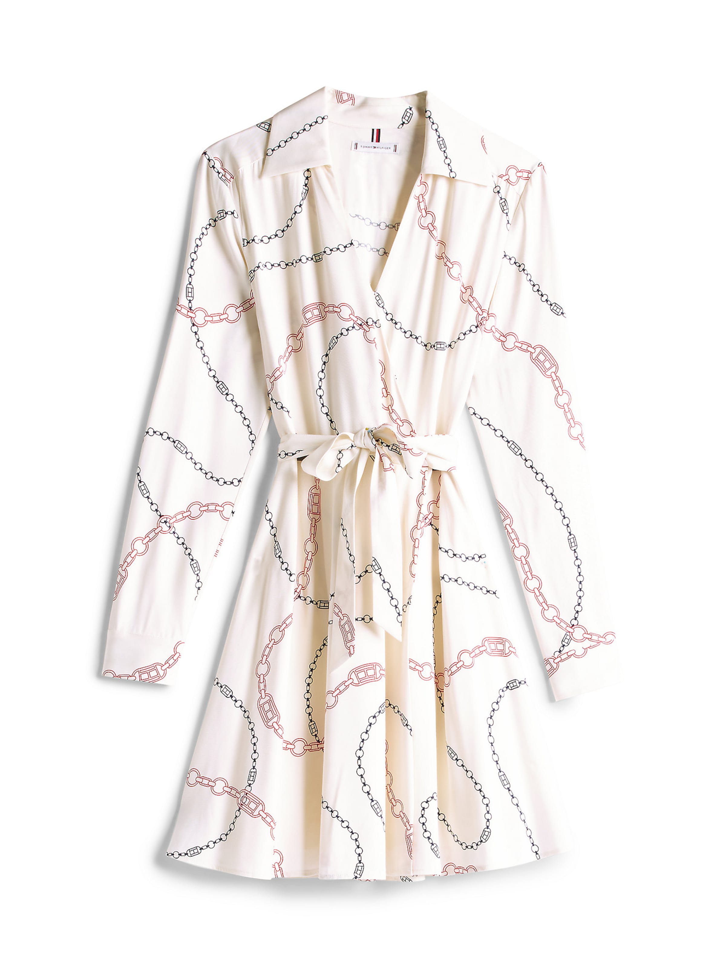 TOMMY HILFIGER Kleid in navy / pink / weiß, Produktansicht