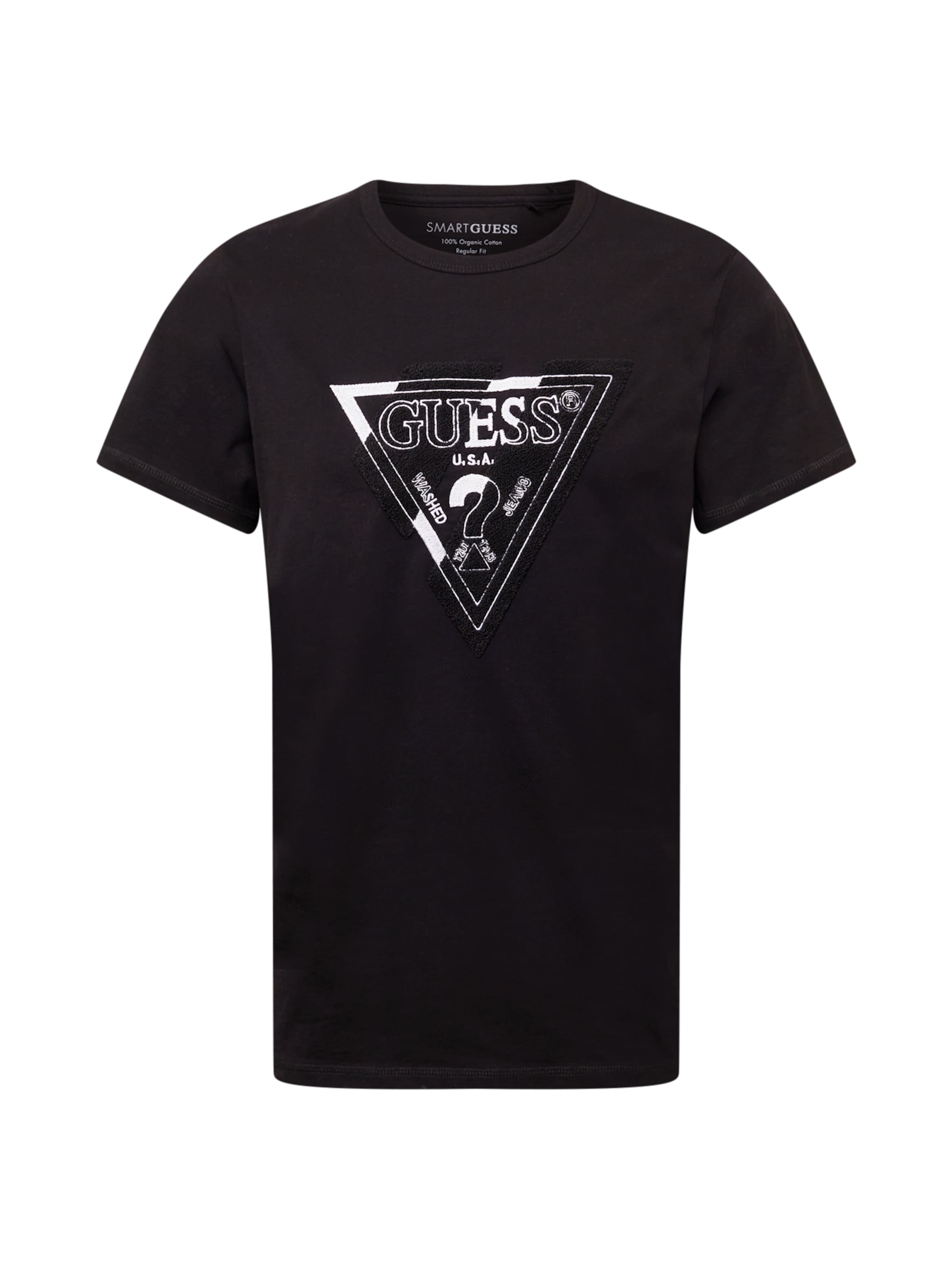Männer Shirts GUESS T-Shirt 'POSNE' in Schwarz - ZZ74616