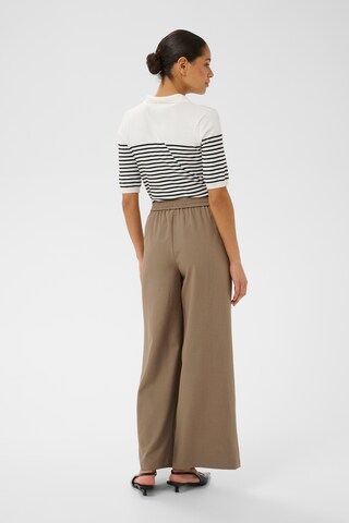 Kaffe Wide leg Trousers 'Victorina' in Brown