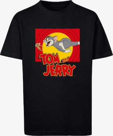 ABSOLUTE CULT Shirt 'Tom and Jerry - Chase Scene' in Zwart: voorkant