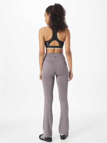 ADIDAS SPORTSWEAR Flared Workout Pants 'Studio ' in Grey