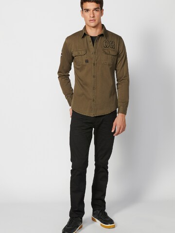 KOROSHI Regular fit Overhemd in Groen