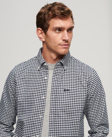 Superdry Regular fit Button Up Shirt in Blue