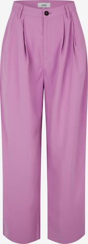 mbym Wide leg Pleat-Front Pants 'Dannie' in Purple: front