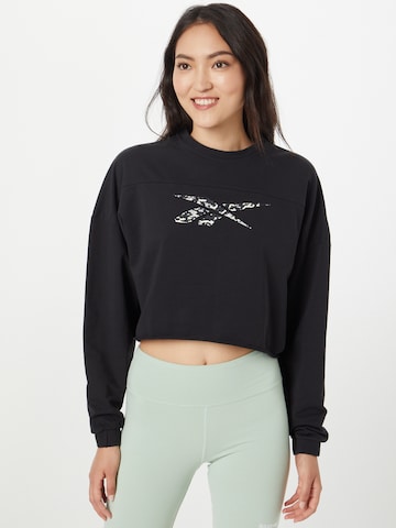 Reebok Athletic Sweatshirt in Black: front