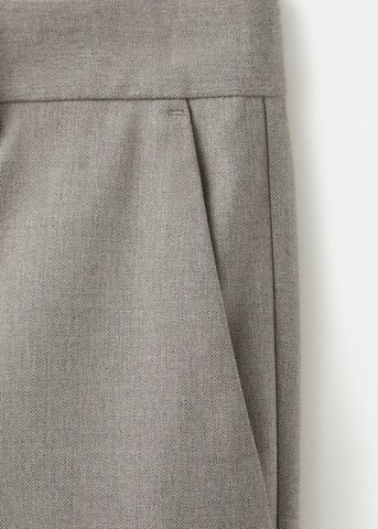 MANGO MAN Regular Pleated Pants 'Johan' in Grey