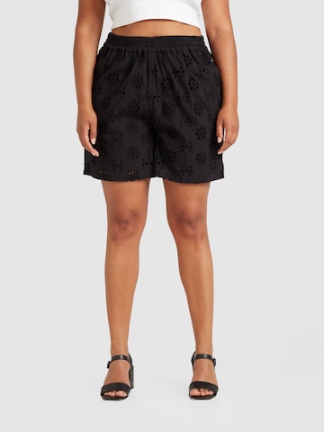 ONLY Carmakoma Regular Shorts 'ALIX' in Schwarz: Vorderseite