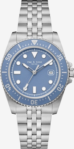 rag & bone Analoguhr ' Rowan Date ' in Silber: Vorderseite