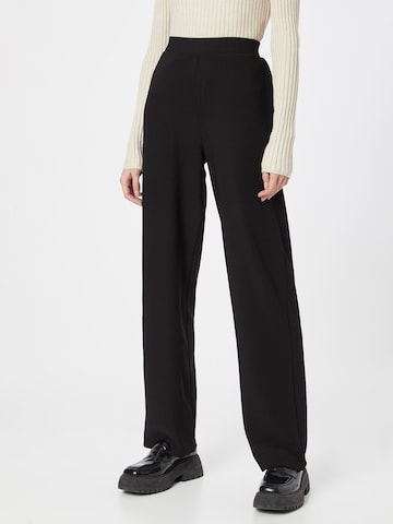 PIECES Wide leg Trousers 'MANO' in Black: front