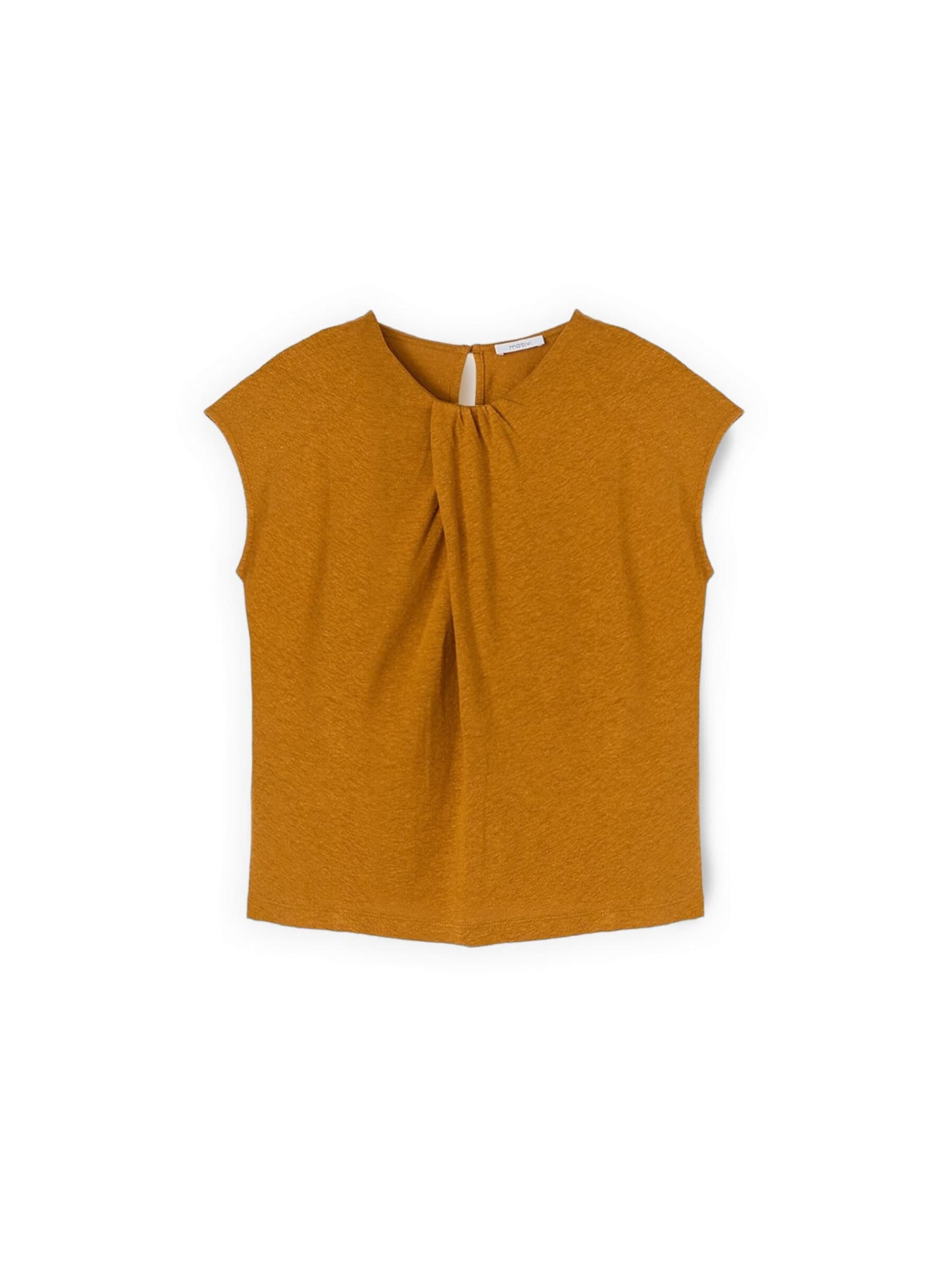 MOTIVI Shirt in Geel: voorkant