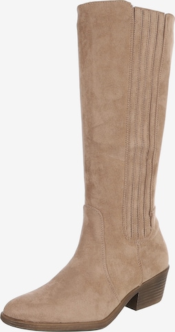 Ital-Design Stiefel in Beige: Vorderseite