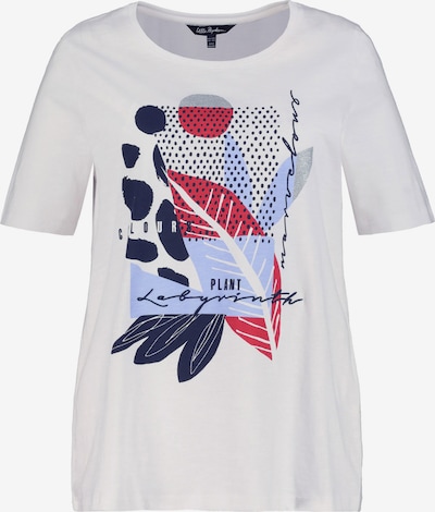 Ulla Popken Camiseta en azul ahumado / azul oscuro / rojo / blanco, Vista del producto