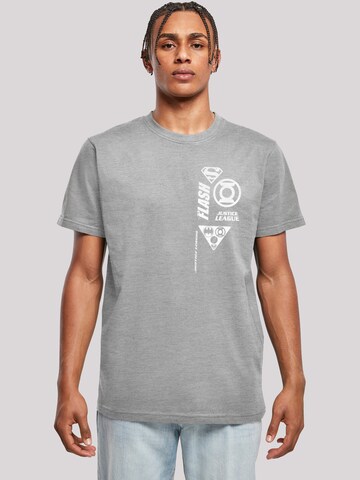 T-Shirt 'DC Comics Justice League Icons' F4NT4STIC en gris : devant