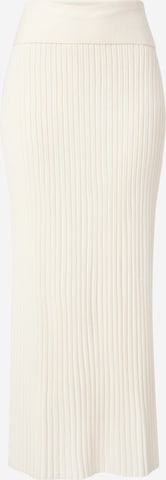 Gonna di millane in beige: frontale