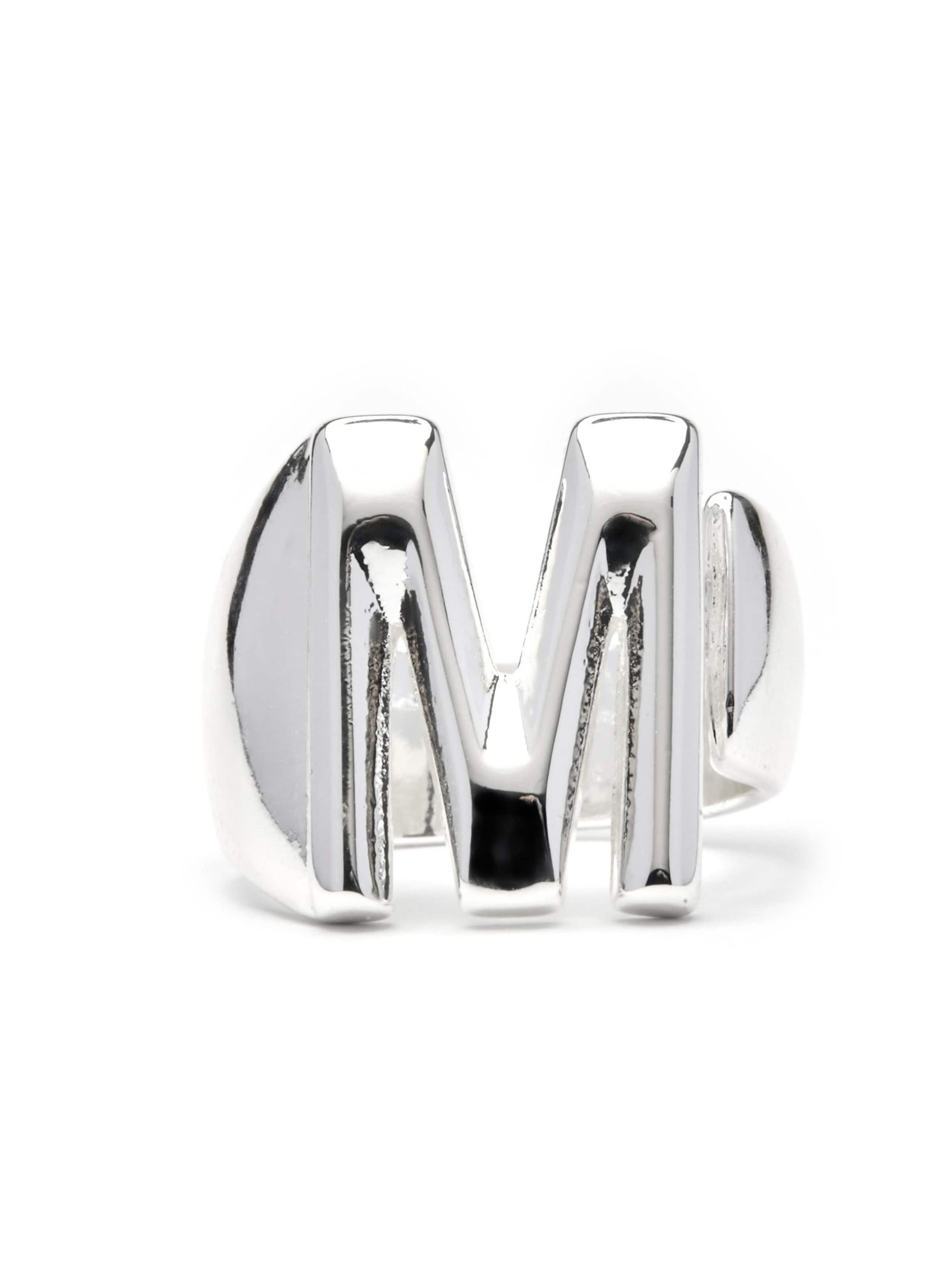 Anello 'Alphabet M' di Luxenter in argento: frontale