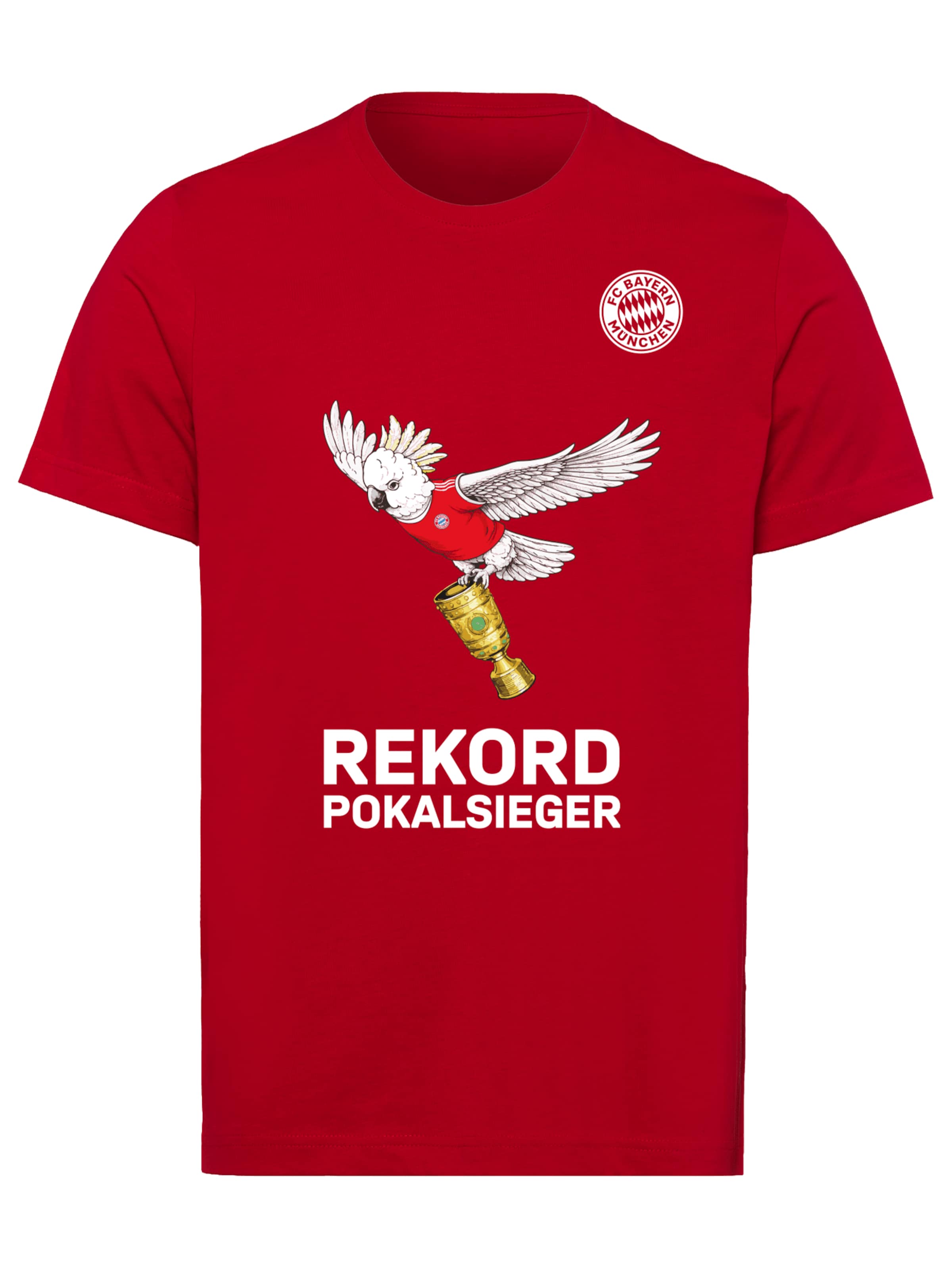 ADIDAS PERFORMANCE T-Shirt FC Bayern DFB-Pokalsieger 2026 in S in rot / weiß, Produktansicht