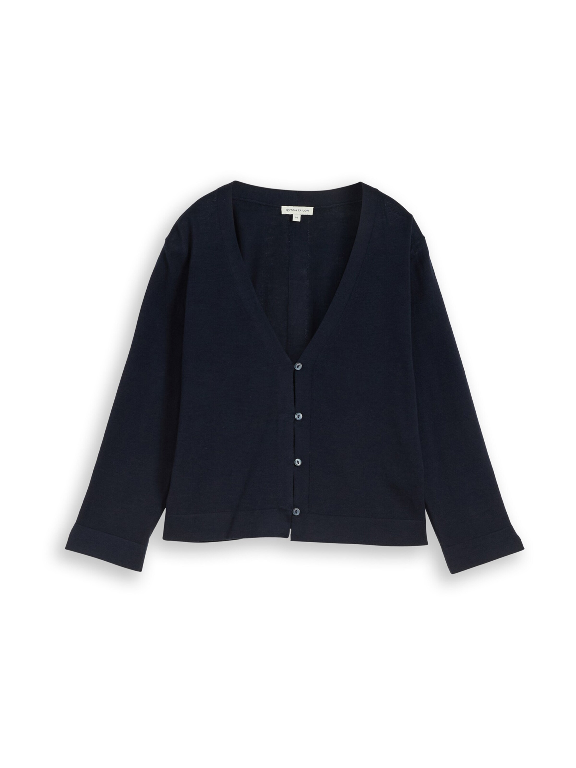 TOM TAILOR Вязаная кофта в Синий: спереди