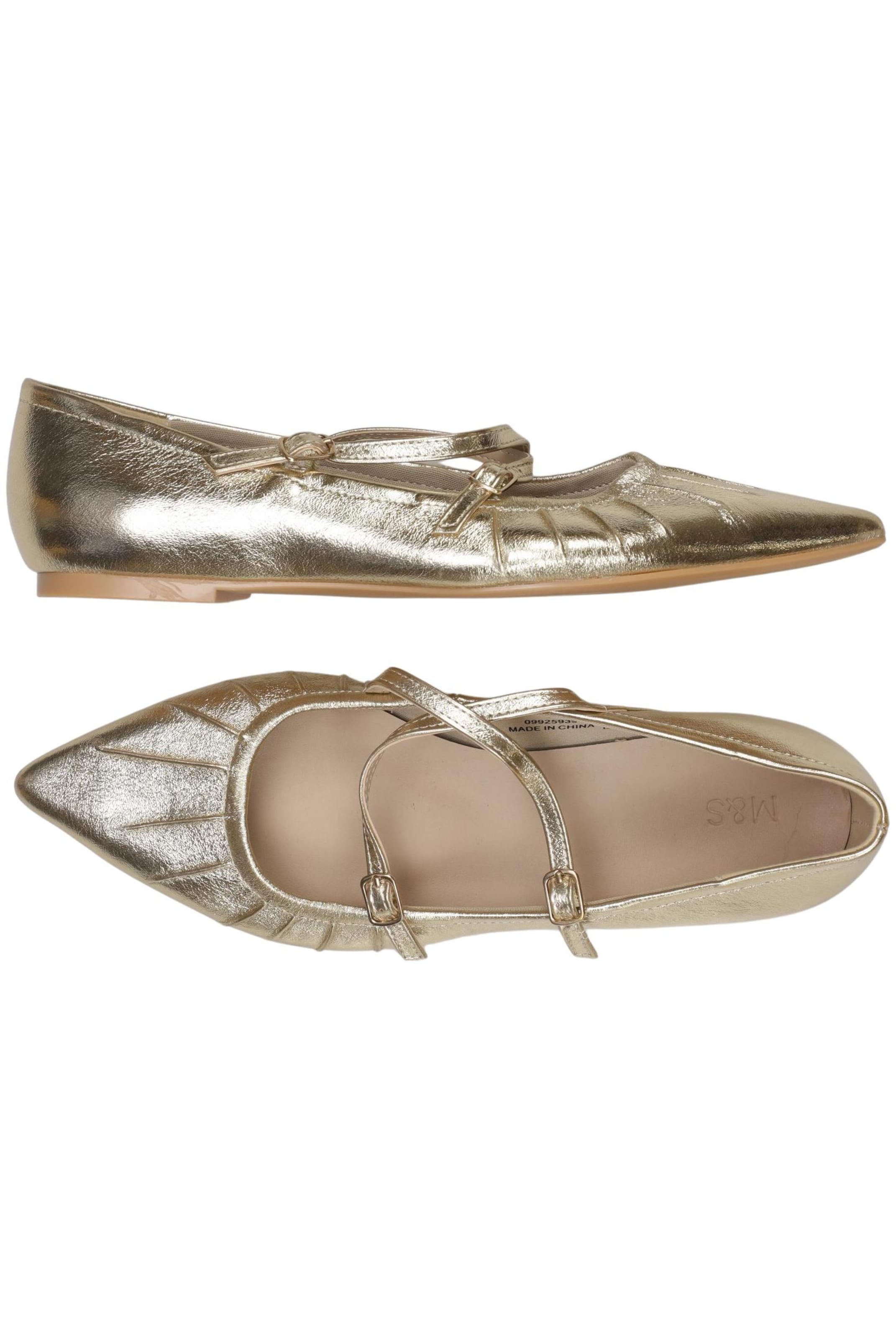 Marks & Spencer Flats & Loafers in 39 in Gold: front