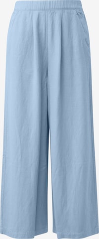 Wide Leg Pantalon à pince QS en bleu : devant