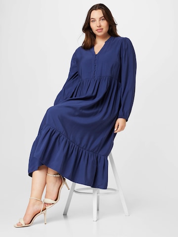 Fransa Curve Kleid in Blau