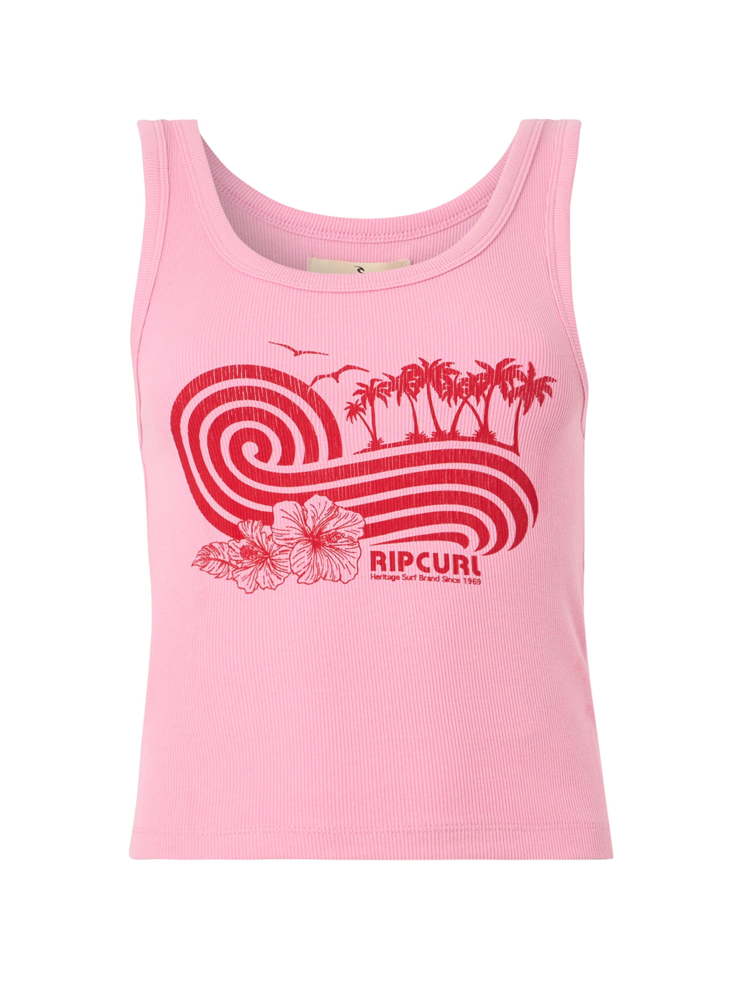 RIP CURL Топ 'OCEAN BREAK' в Ярко-розовый: спереди