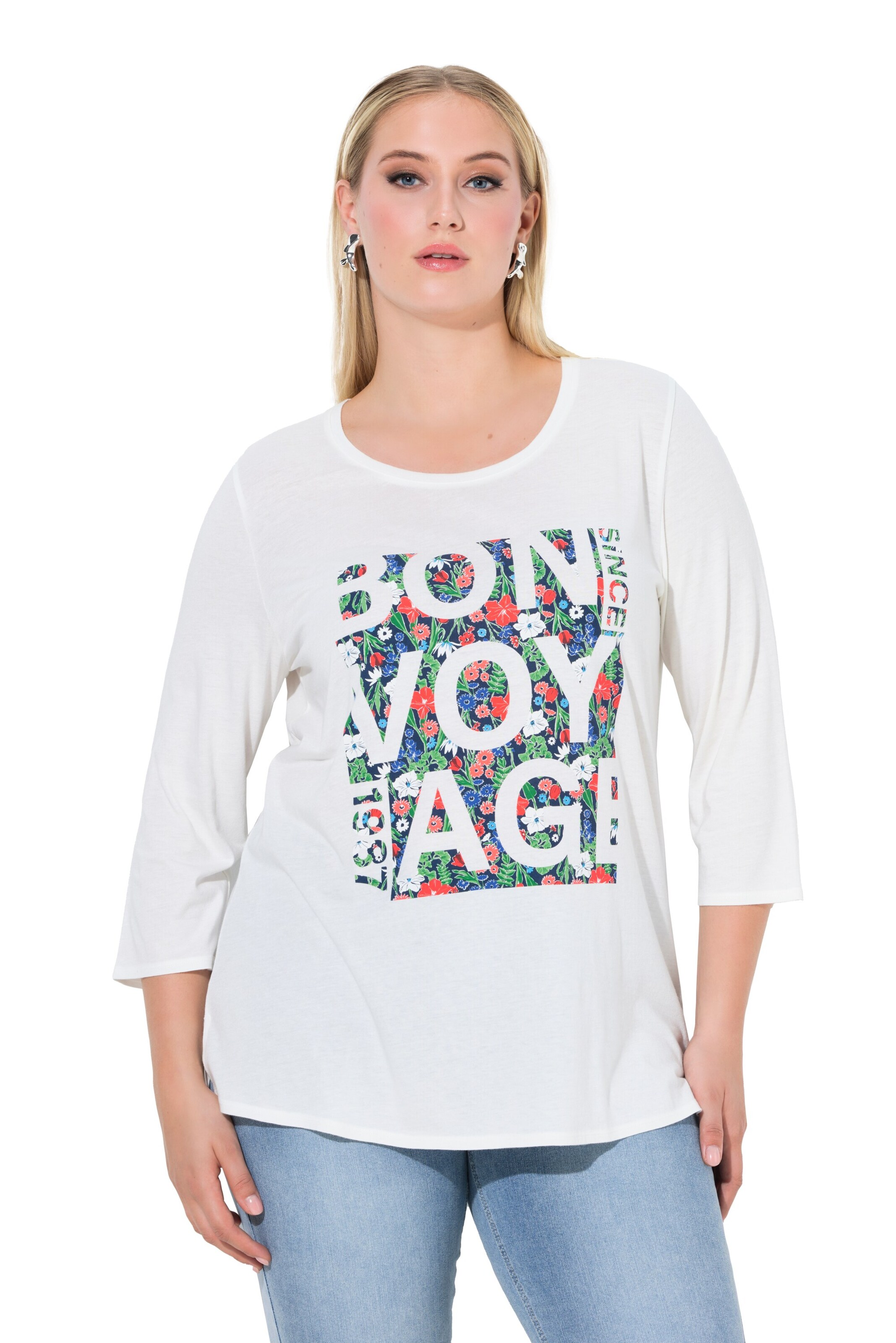 Ulla Popken Shirt in Weiß: Vorderseite