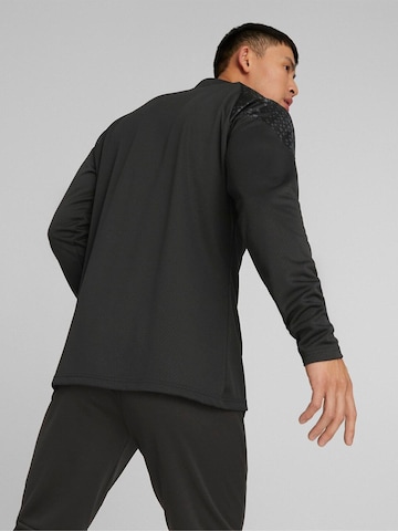 PUMA Shirt 'Puma Teamcup 14 Zip Sweatshirt' in Zwart: voorkant