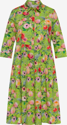 Ulla Popken Shirt Dress in Green: front