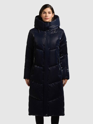 khujo Zimní kabát 'Pulset Shiny' – modrá: přední strana