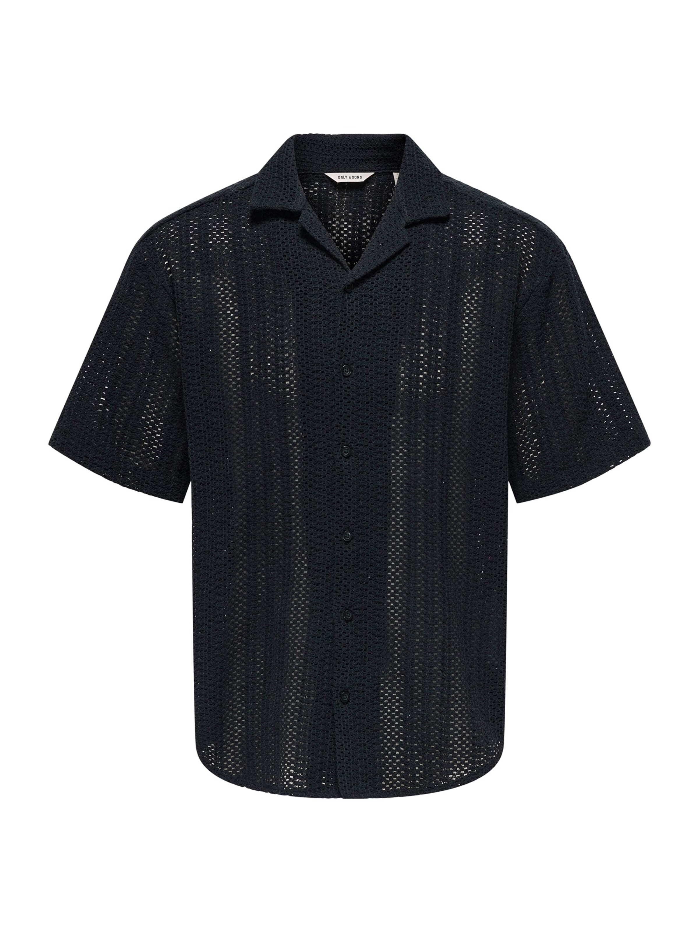 Only & Sons Comfort fit Button Up Shirt 'ONSDANI' in Black: front