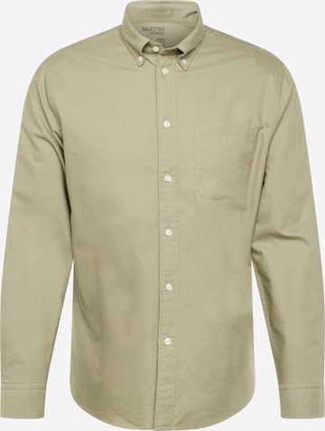 SELECTED HOMME Button Up Shirt 'Rick' in Grey: front