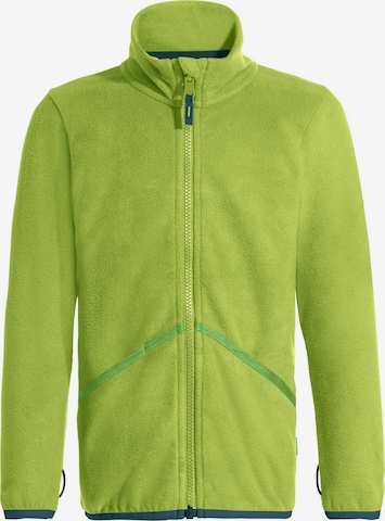 VAUDE Athletic Fleece Jacket 'Pulex' in Green: front