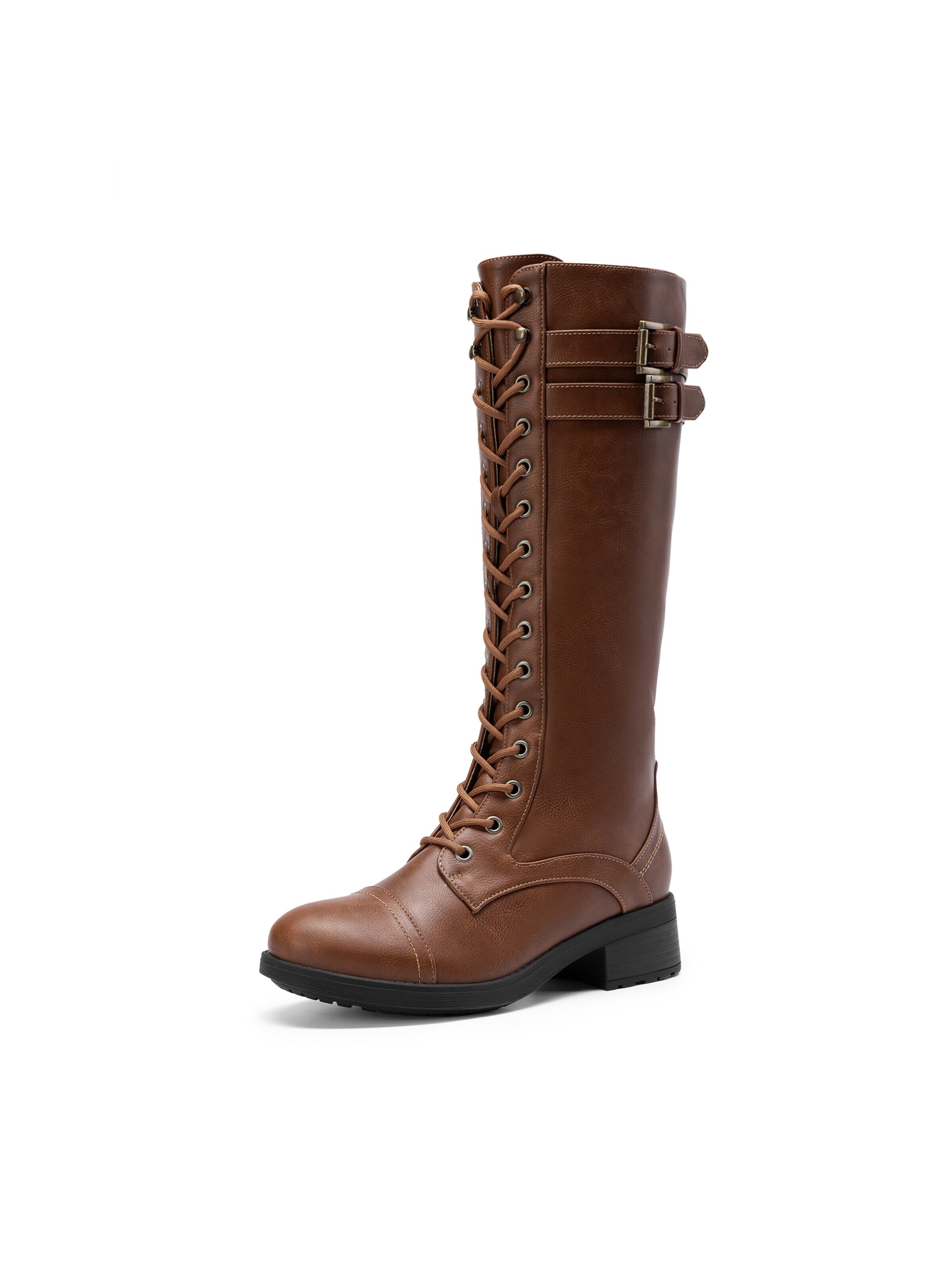 Dream Pairs Overknee laarzen in Bruin: voorkant
