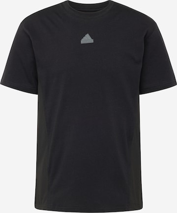 Tricou funcțional 'City Escape' de la ADIDAS SPORTSWEAR pe negru: față