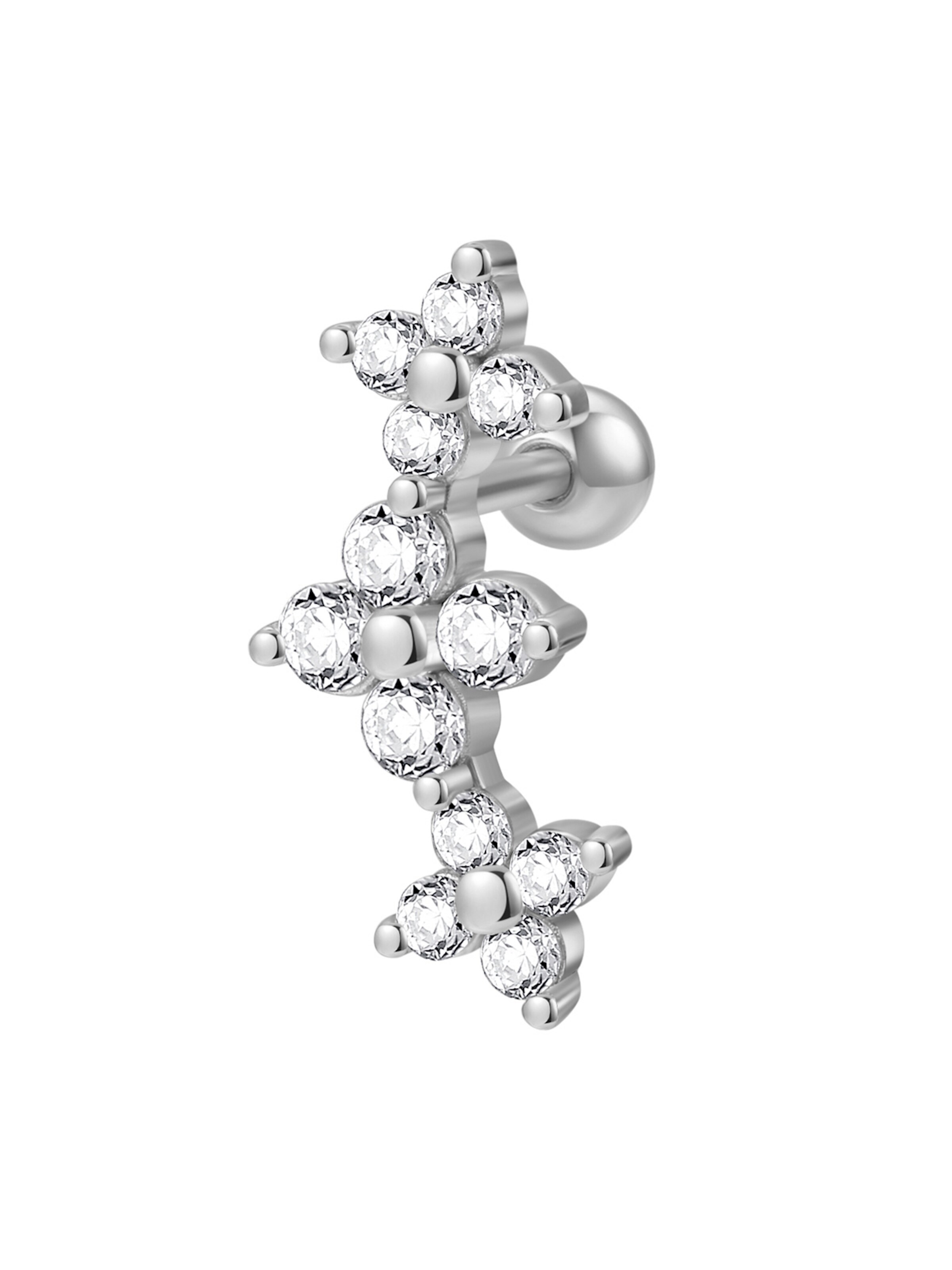 Hey Happiness Oorbellen 'Blossom' in Zilver: voorkant