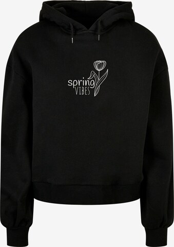 Merchcode Sweatshirt 'Spring - Vibes' in Schwarz: predná strana