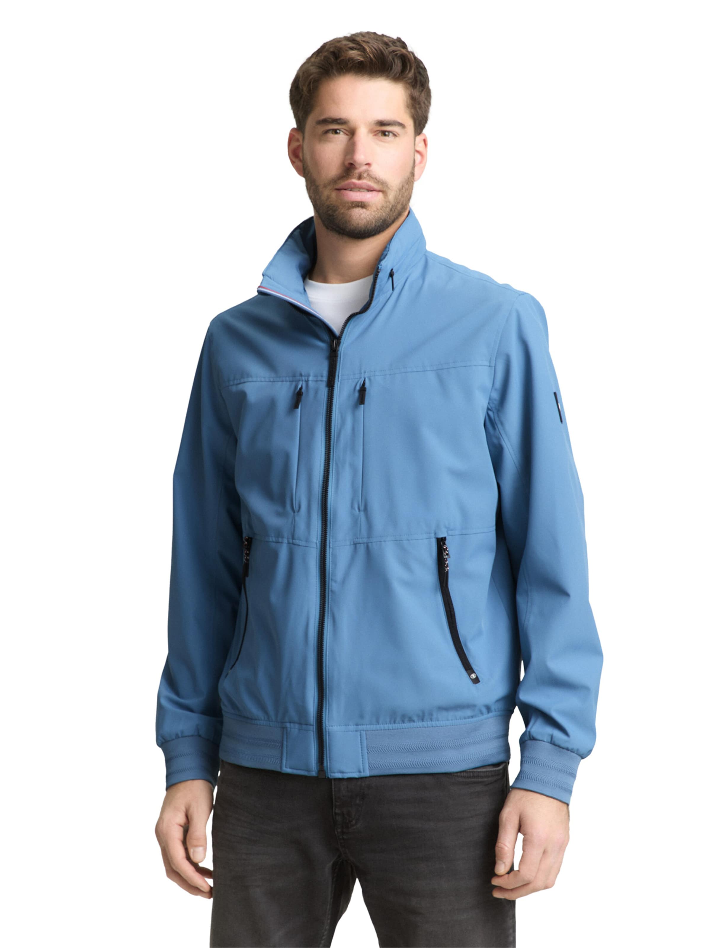 TOM TAILOR Between-Season Jacket in Blue: front