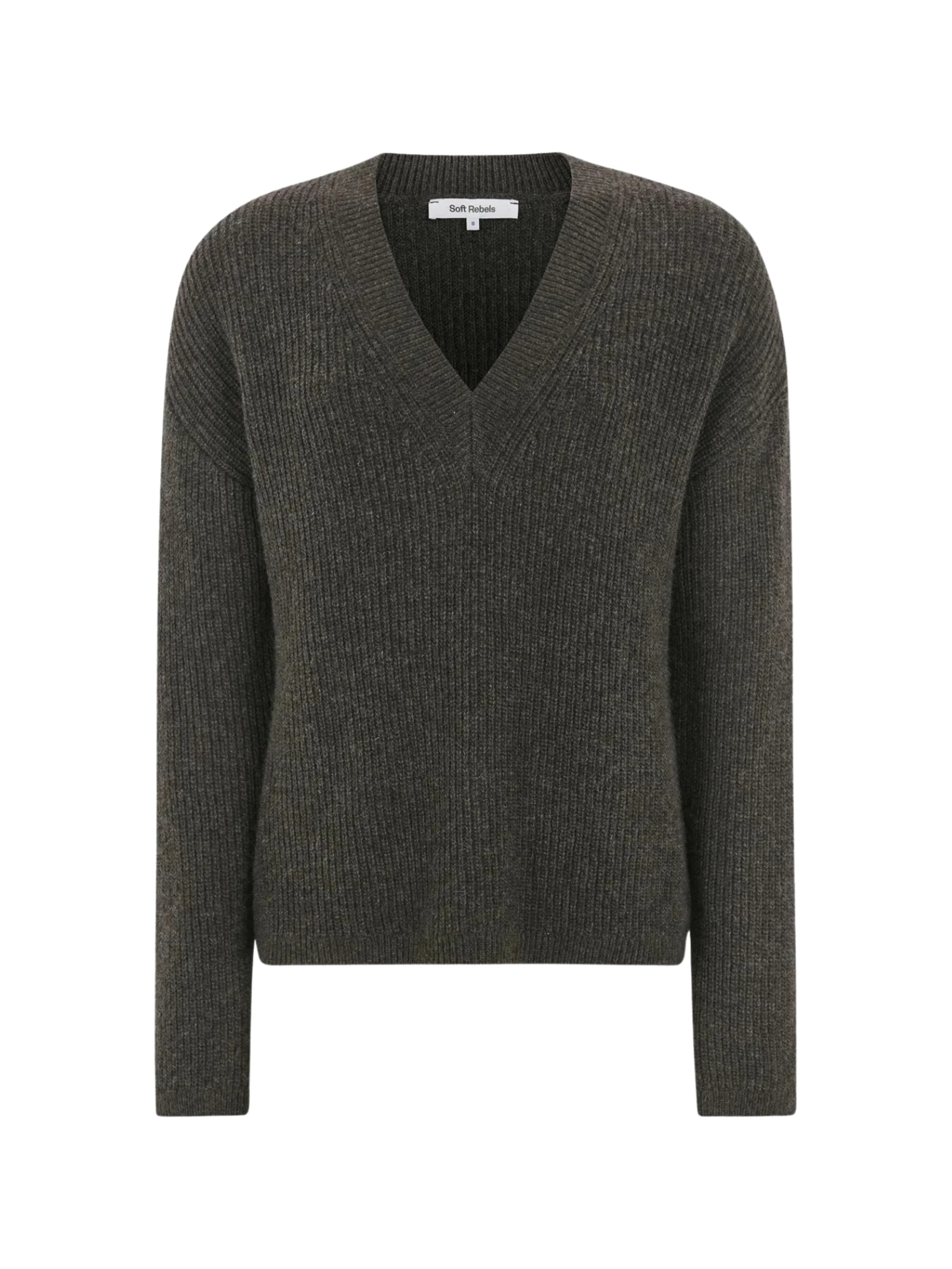 Pullover 'West' di Soft Rebels in marrone: frontale