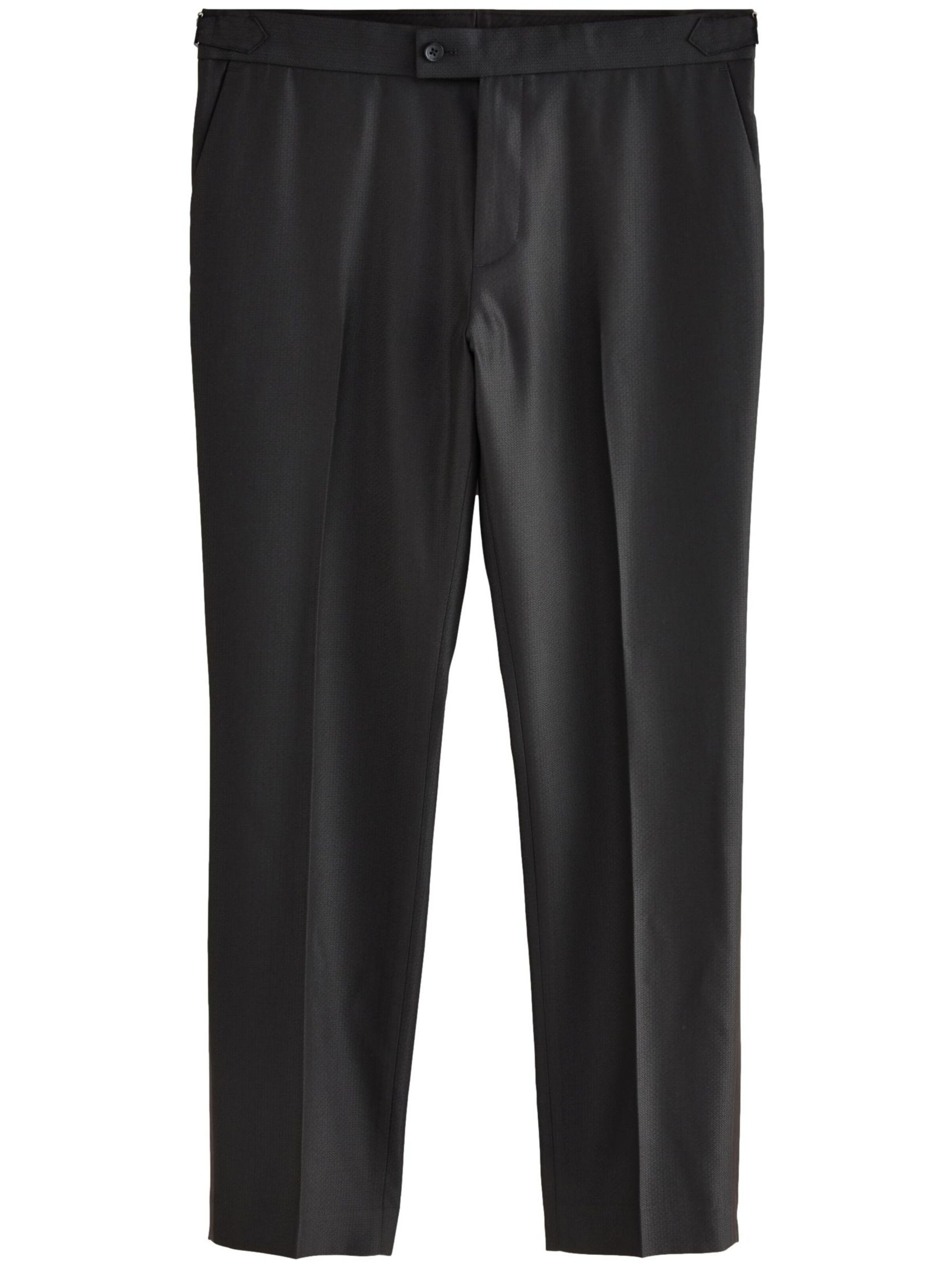 Next Slim fit Trousers with creases in Black: front