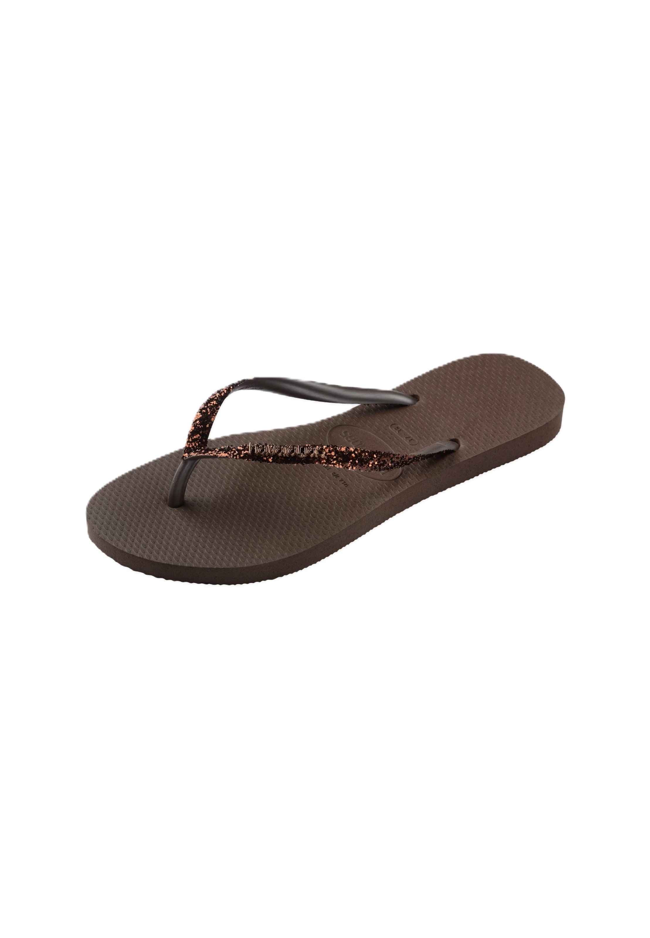 HAVAIANAS Teenslipper 'SLIM GLITTER II' in Bruin: voorkant