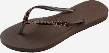 ruda HAVAIANAS Šlepetės per pirštą 'SLIM GLITTER II': priekis