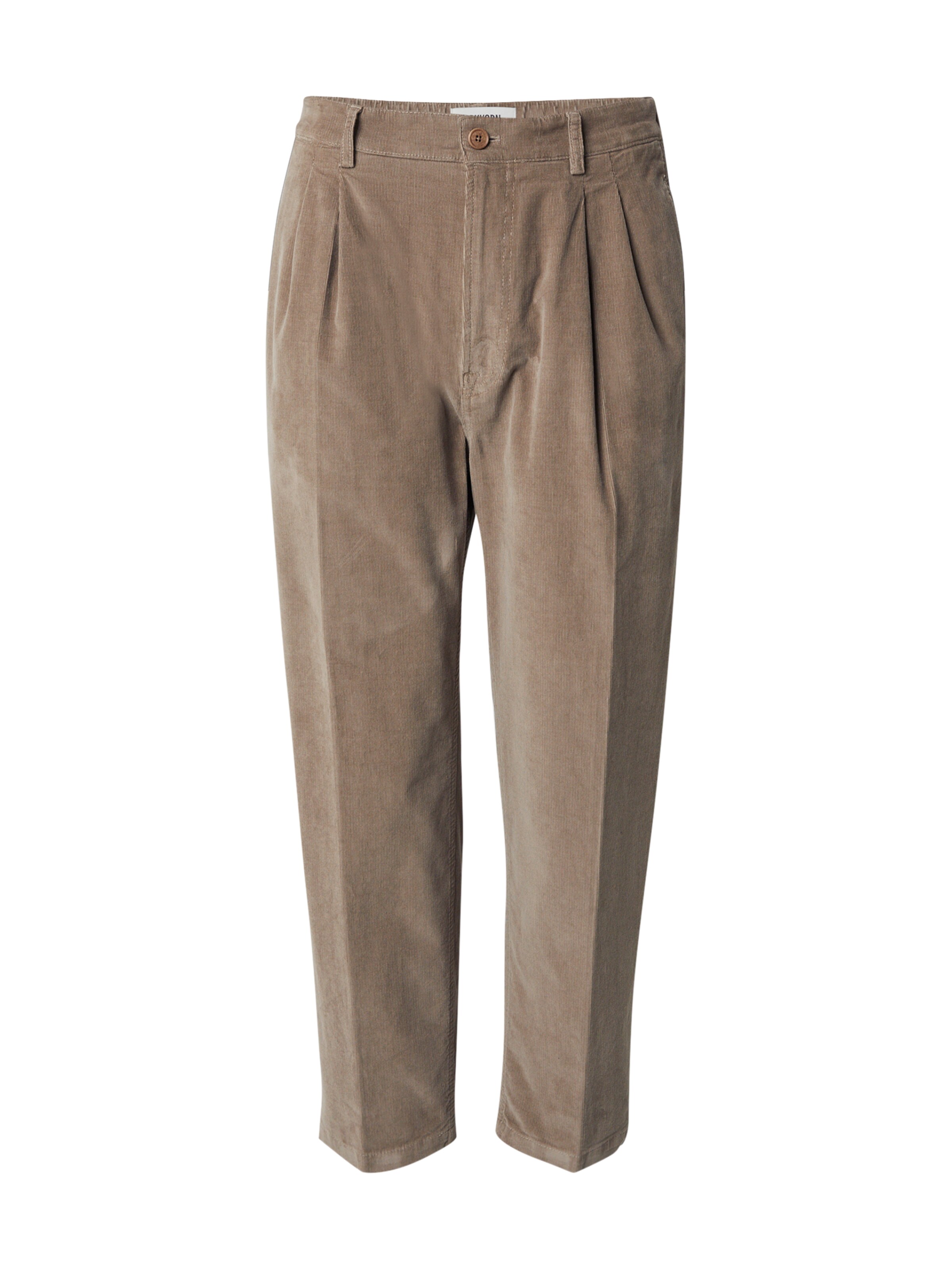 DRYKORN Tapered Bukser med lægfolder 'KARYKO 10' i brun: forside