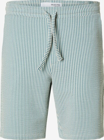 SELECTED HOMME Regular Shorts 'Ben Seersucker' in Grün: predná strana