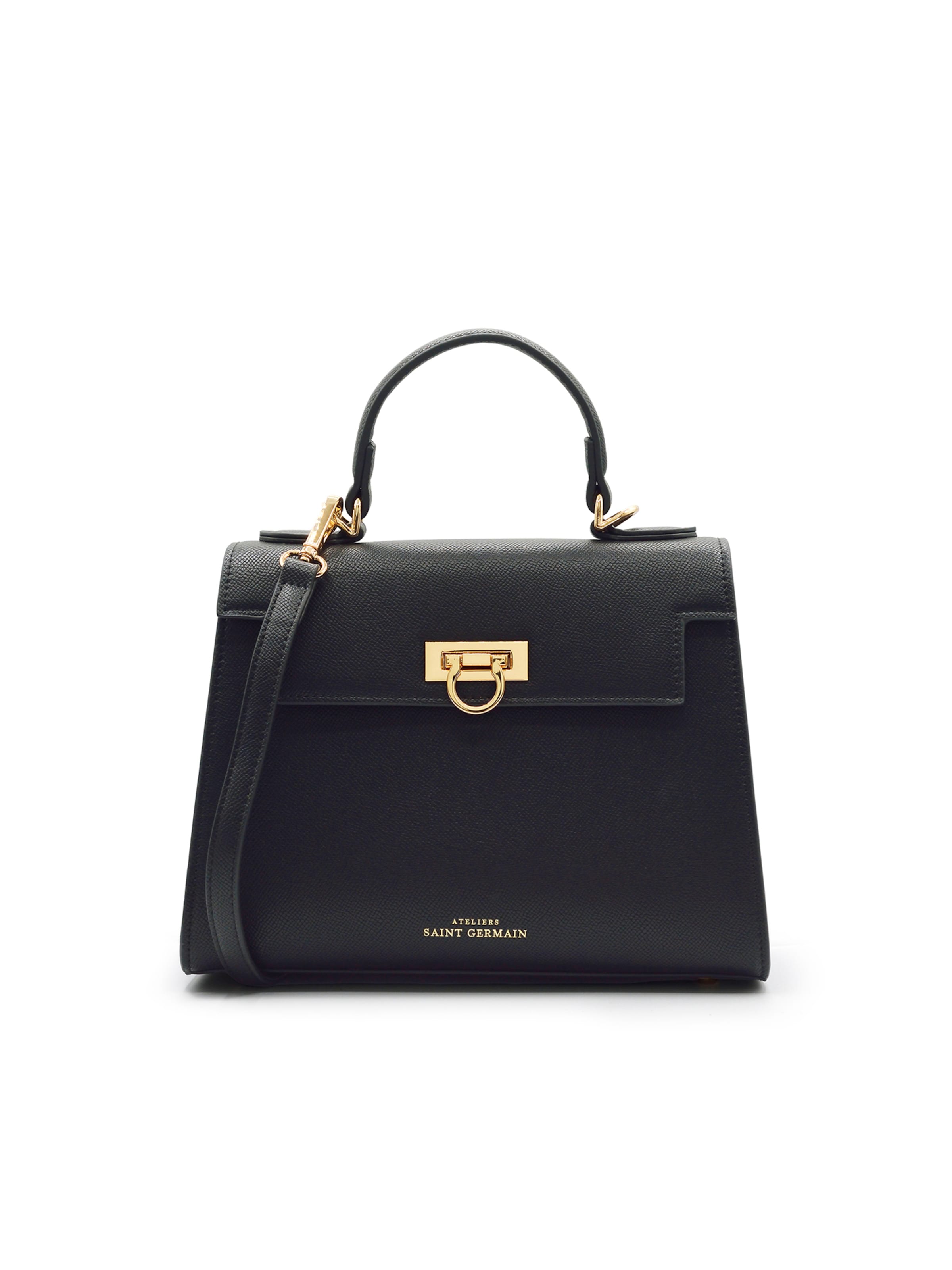 Ateliers Saint Germain Handtasche 'Cannes' in Schwarz: Vorderseite