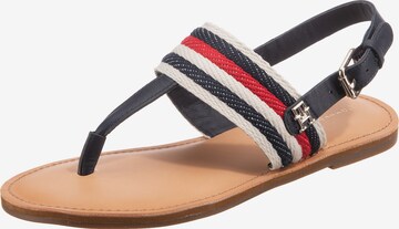 TOMMY HILFIGER - Sandalias de dedo en azul: frente