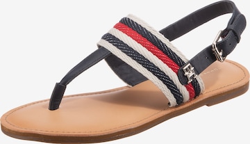 Tongs TOMMY HILFIGER en bleu : devant