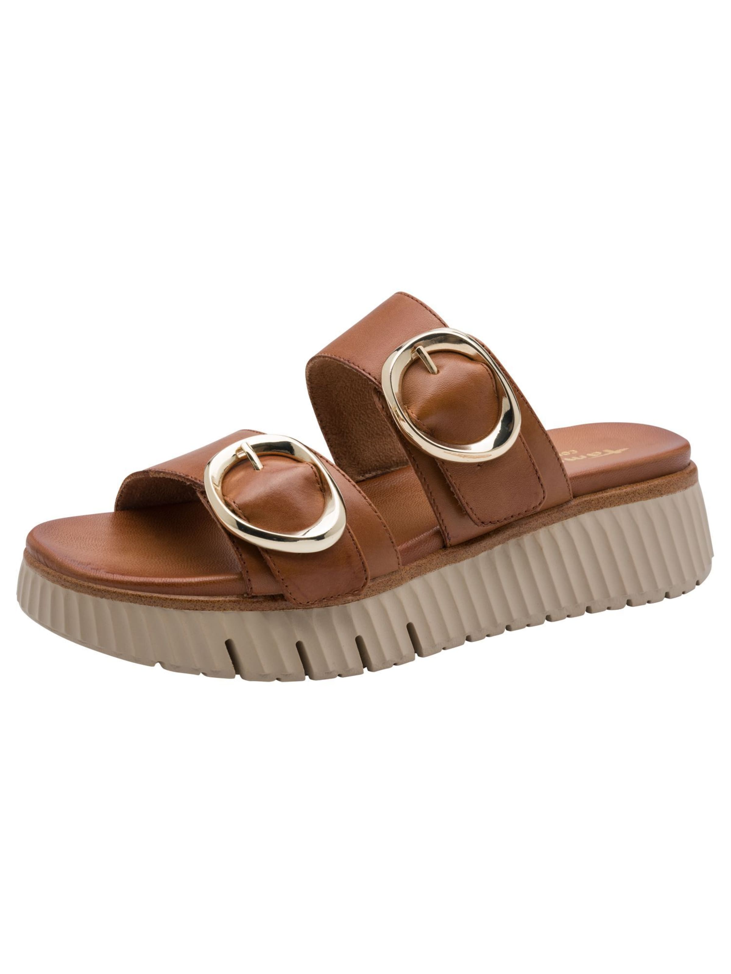 Tamaris Pantolette in Braun: Vorderseite