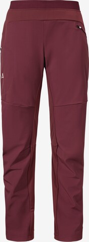 Schöffel Regular Outdoorhose 'Softshell Pants Rinnen L' in Rot: predná strana