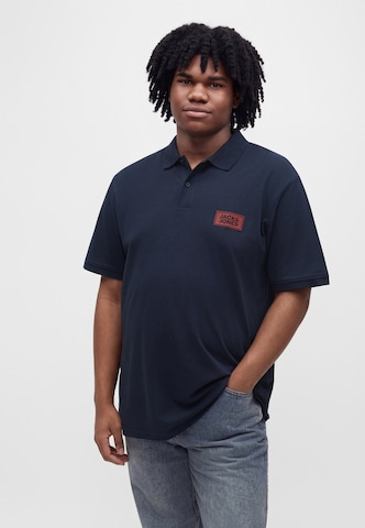 Jack & Jones Plus Majica 'JJRUSH' | modra barva