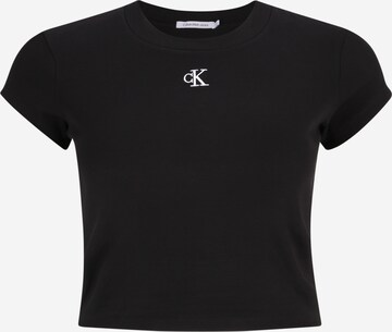 Calvin Klein Jeans regular Μπλουζάκι σε μαύρο: μπροστά